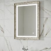 Portia Traditional LED Illuminated Mirror. H80 x W60 x D4.7mm. RRP £385. MI095