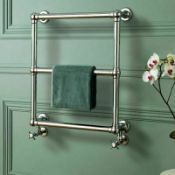 Burcombe Traditional Ball Jointed Heated Towel Rail Radiator. 600 x 686 x 130mm. RRP £229