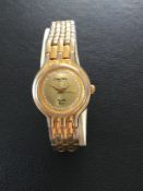 Lovely Louis Yitez Paris Ladies Gold Plated Diamante Wristwatch (GS 118)