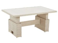 (R5M) 1x Hartington Albury Collection Riser Table With Toughened Glass Top. (Table Only In Box)
