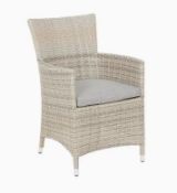 (R9E) 1x Hartington Florence Rattan Armchair With 2x Cushions