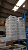 (R9F) 2x 8 Drawer Plastic Storage Unit With Wheels. (Both Units Have Some damage – See Photos)