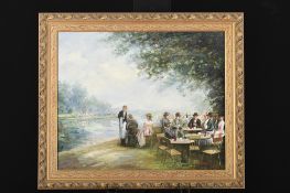 J.J. Hovener Original Oil on Canvas.