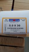 6 boxes - 5x30mm screws