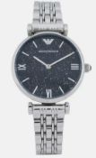 Emporio Armani AR11091 Ladies Gianni T-Bar Silver Bracelet Quartz Watch