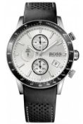 Hugo Boss 1513403 Men's Rafale Black Leather Strap Chronograph Watch