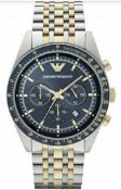 Emporio Armani AR6088 Men's Two Tone Quartz Chronograph Watch
