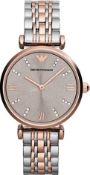 Emporio Armani AR1840 Women's Quartz Designer Watch - Rose Gold & Silver