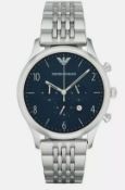 Emporio Armani AR1942 Men's Silver Bracelet Chronograph Watch