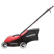 (R11J) 3x Sovereign 32cm 1000W Push Electric Rotary Lawn Mower. RRP £50 each.