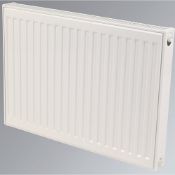(Ref4) Kudox Premium Type 21 Double-Panel Plus Single Convector Radiator 600 x 500mm White. Hor...