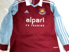 West Ham 2013/2014 Signed Squad Shirt, Andy Carroll, Mark Noble