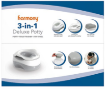 Harmony 3-in-1 Deluxe Potty, Potty Ring & Step Stool
