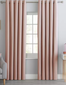 Pink Eyelet Blackout Curtains