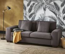 1x Lola Sofa Charcoal RRP £400. Pine Wood Frame & Beech Wood Legs. (H)80 x (W)215 x (D)88cm. Unit