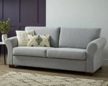 1x Hayley 3 Seater Sofa Moleskin RRP £500. Pine Wood Frame And Beech Wood Legs. (H)87 x (W)205 x