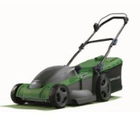 (R15) 4x Powerbase Items. 1x 41cm 1800W Electric Rotary Lawn Mower RRP £119. 1x 32cm 1400W Elect