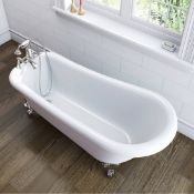 2 x Baths. Traditional Slipper Bath (Body Only). LH ÔLÕ Showering Bath.