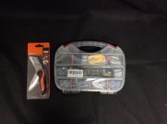 Brand New Stock 2x Mixed Tools To Include Bahco Switch Blade And Nail Tool Box