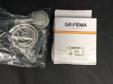 2x Mixed Bathroom Accessories To Include Shower Heas, Grifema Concealed Bidet Mixer