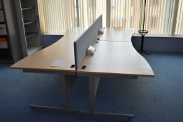 Hardwired Desk LH x2 & RH x2, W1600 Desk Screen Qty 2, Coat Stand Qty 1.