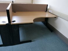 Corner desk LH x3 & RH x3, W1600x1200 corner desk LH, desk high pedestal x3