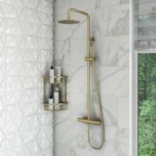 New (D22) Arissa Brushed Brass Shower Set. RRP £384.99. Distinctive Brushed Brass Finish. The...
