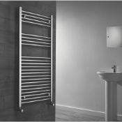 New (C113) Towel Radiator 1200 x 600mm Chrome 1415Btu High Quality Chrome-Plated Steel