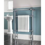 New (C162) Bathroom Radiator 952 x 659mm Chrome 1699Btu. Suitable For Central Heating Systems ...
