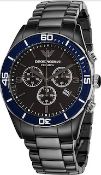 Emporio Armani AR1429 Men's Black Ceramica Chronograph Watch