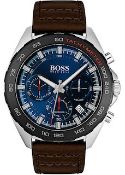 Hugo Boss 1513663 Men's Intensity Brown Leather Strap Chronograph Watch