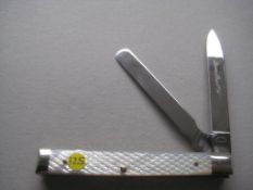 Vintage American Mother of Pearl Hafted Queen Pearl 96 Penknife