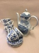 Blue and white ceramics mix
