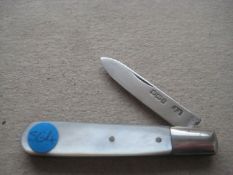 Victorian Mother of Pearl Hafted Silver Bladed Folding Fruit Knife