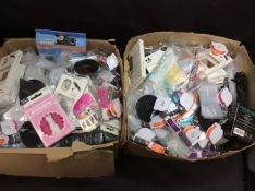 2x Mixed Boxes To Include Retractable Charging Cables, Fixate Gel Pads, French Strips for Nail, ect