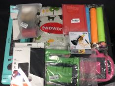 9x Mixed Items To Include Spiral Vegetable Slicer, iPad Cover, Keyboard, Car Seat Cover, ect