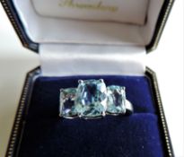 Sterling Silver 3.64 ct Topaz Gemstone Ring