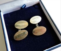 Pair Vintage 9ct Gold Cufflinks 11.2 grams Hallmarked c.1962