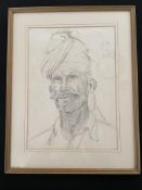 D Y Cowen Pencil sketch, Head Of Pattan