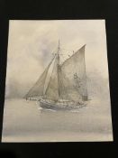Original watercolour by J Morlaine 1953