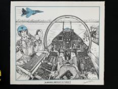 Jean Luc Beghin signed print McDonnell Douglas F-15 