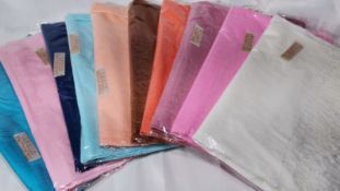 Variety of 10 Coloured Pashmina Scarves. RRP £200