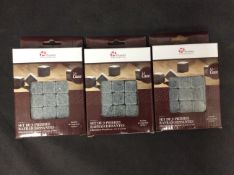 3x Pradel Excellence La Cave Set of 9 Whiskey Rocks