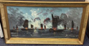 Vintage Original Painting (Unknown Artist) Approx 90cm x 52cm
