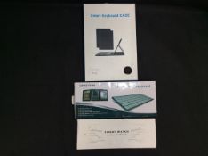 3x Mixed Items To Include Smart Keyboard Case, Smart Watch, Wireless Keyboard