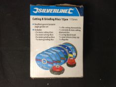 Silverline Cutting & Grinding Discs 12pce 115mm