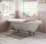 New (G7) 1690mm Freestanding White Bath With Chrome Feet. Richmond Freestanding White Bath Is...