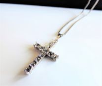 Sterling Silver White Gemstone Pendant Necklace