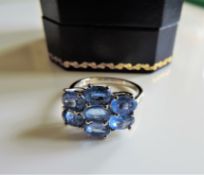 Sterling Silver 2.8 ct Tanzanite Ring New with Gift Box