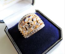 Gold on Sterling Silver Ring New with Gift Box